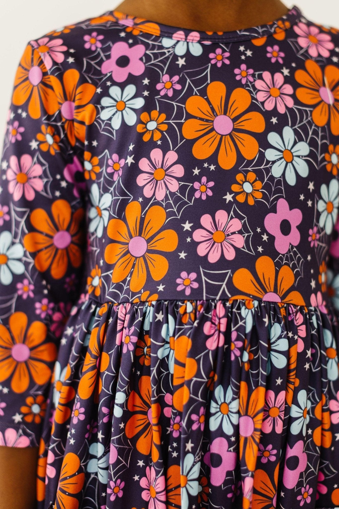 Haunted Garden 3/4 Sleeve Pocket Twirl Dress - Blissfully Lavender BoutiqueMila & Rose ®