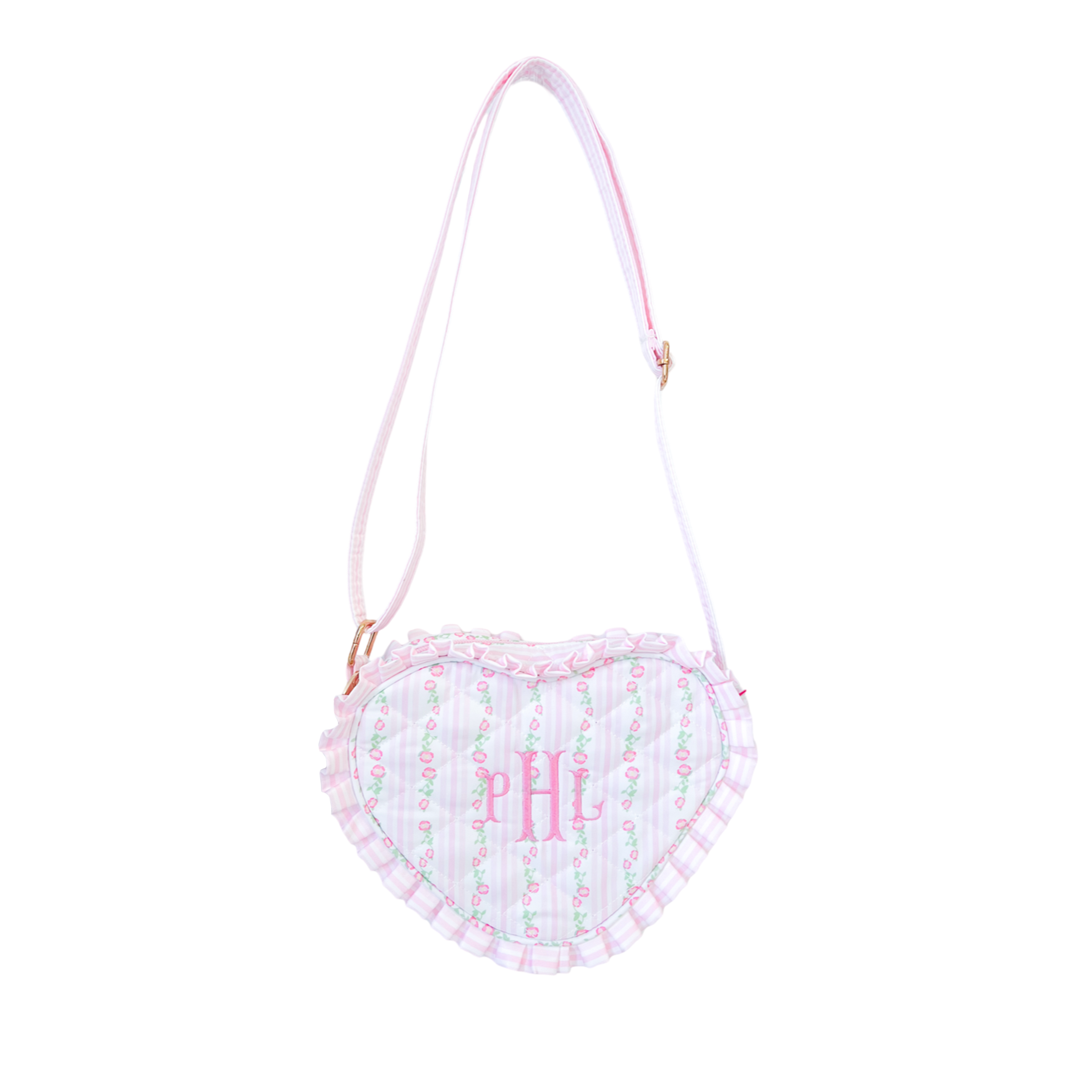 Quilted Floral Heart Purse