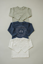 Heather Grey Long Sleeve Cotton Tee - Blissfully Lavender BoutiqueMebie Baby