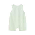 Honeydew Green Bunny Smocked Shortalls