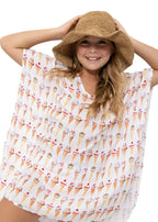 Ice Cream Poncho Cover-up