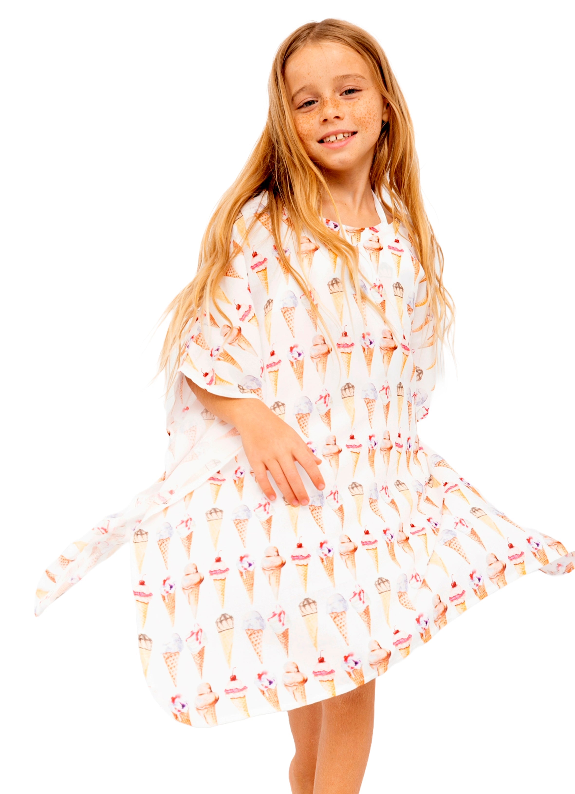 Ice Cream Poncho Cover-up