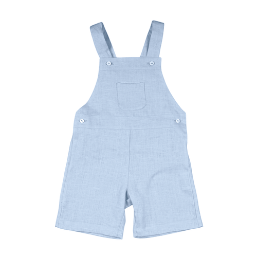 Ineo Light Blue Linen Overalls