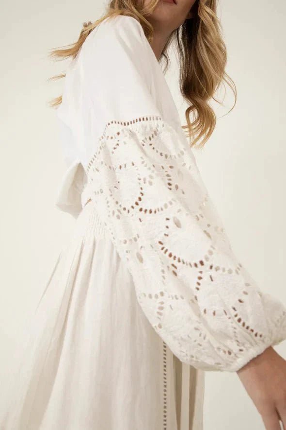 Irupe Blouse Leyenda Cross Front - Blissfully Lavender BoutiqueGuadalupe Design