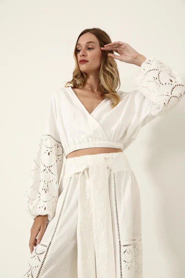 Irupe Blouse Leyenda Cross Front - Blissfully Lavender BoutiqueGuadalupe Design