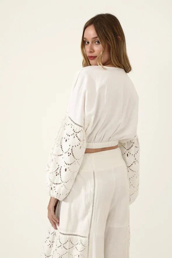 Irupe Blouse Leyenda Cross Front - Blissfully Lavender BoutiqueGuadalupe Design