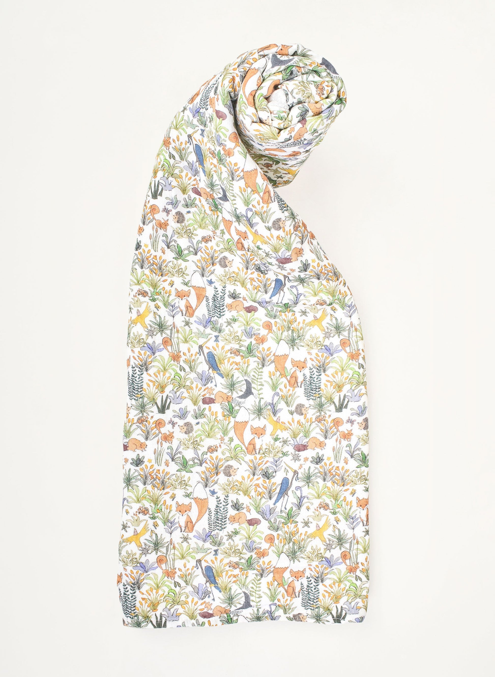 Organic Foxy Forest Shawl Blanket