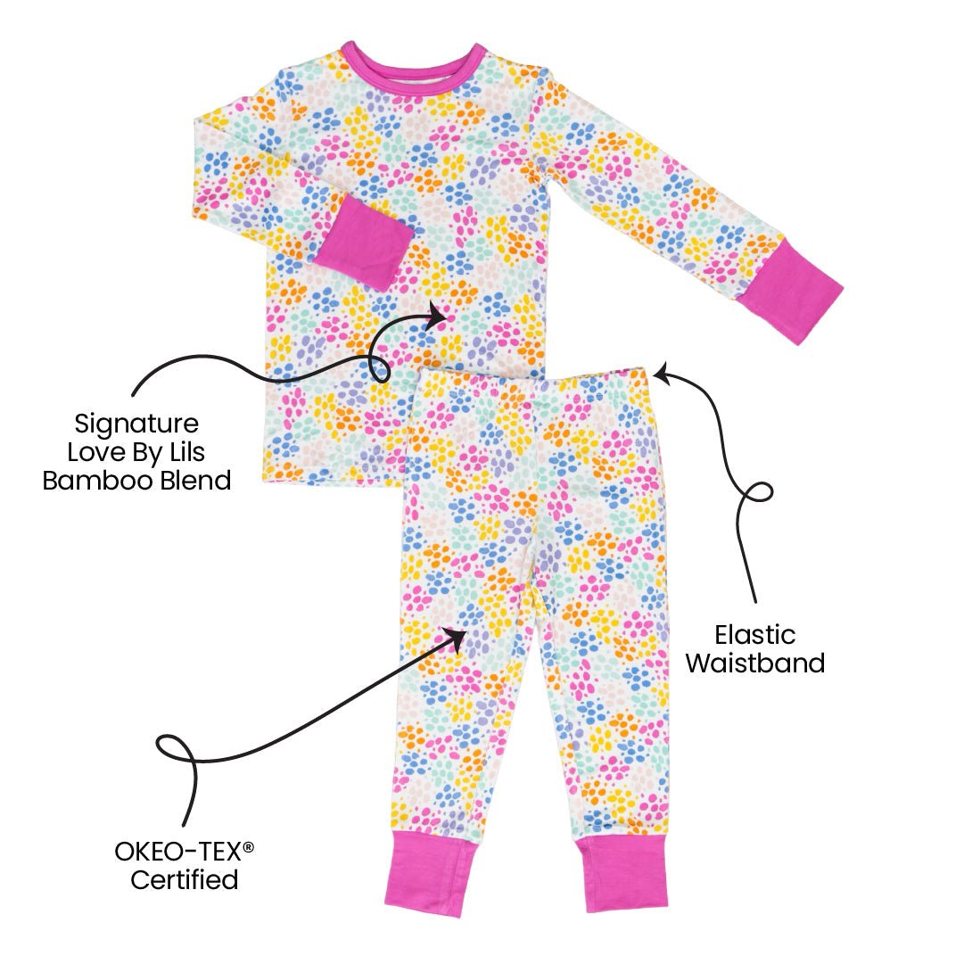 Korrie Dots Bamboo 2 - Piece Long Sleeve Set - Blissfully Lavender BoutiqueLaree + Co.