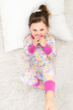 Korrie Dots Bamboo 2 - Piece Long Sleeve Set - Blissfully Lavender BoutiqueLaree + Co.