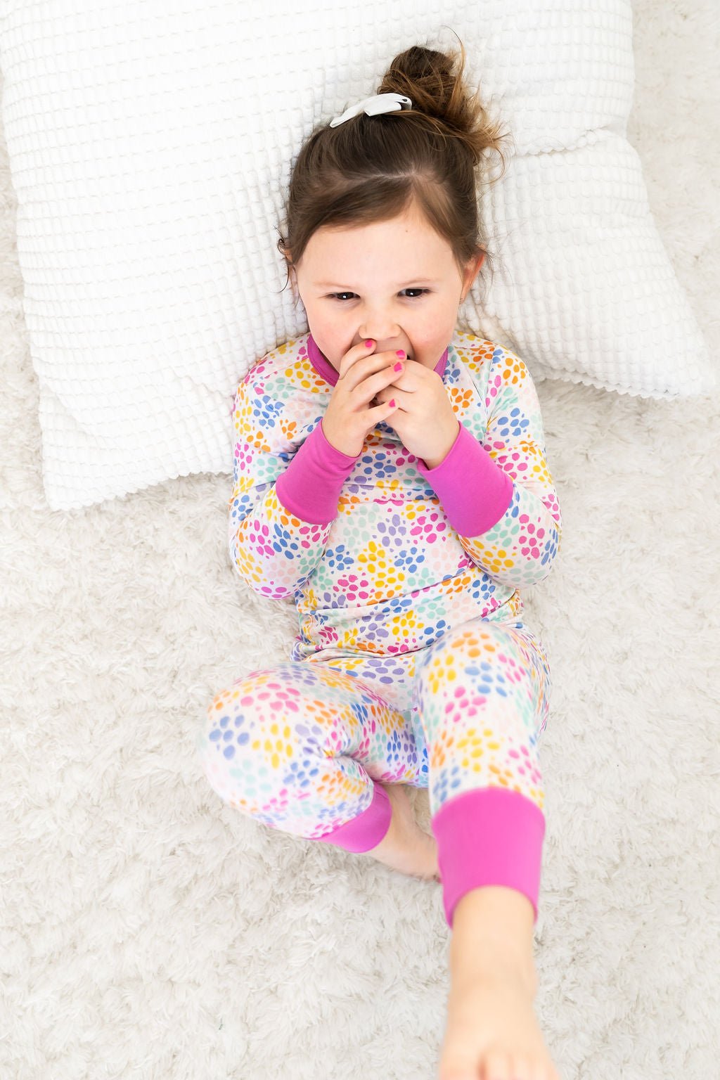 Korrie Dots Bamboo 2 - Piece Long Sleeve Set - Blissfully Lavender BoutiqueLaree + Co.