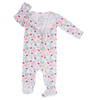 Ladybug Flower Garden Zipper Footie