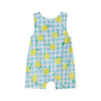 Lemon Smocked Baby Shortalls