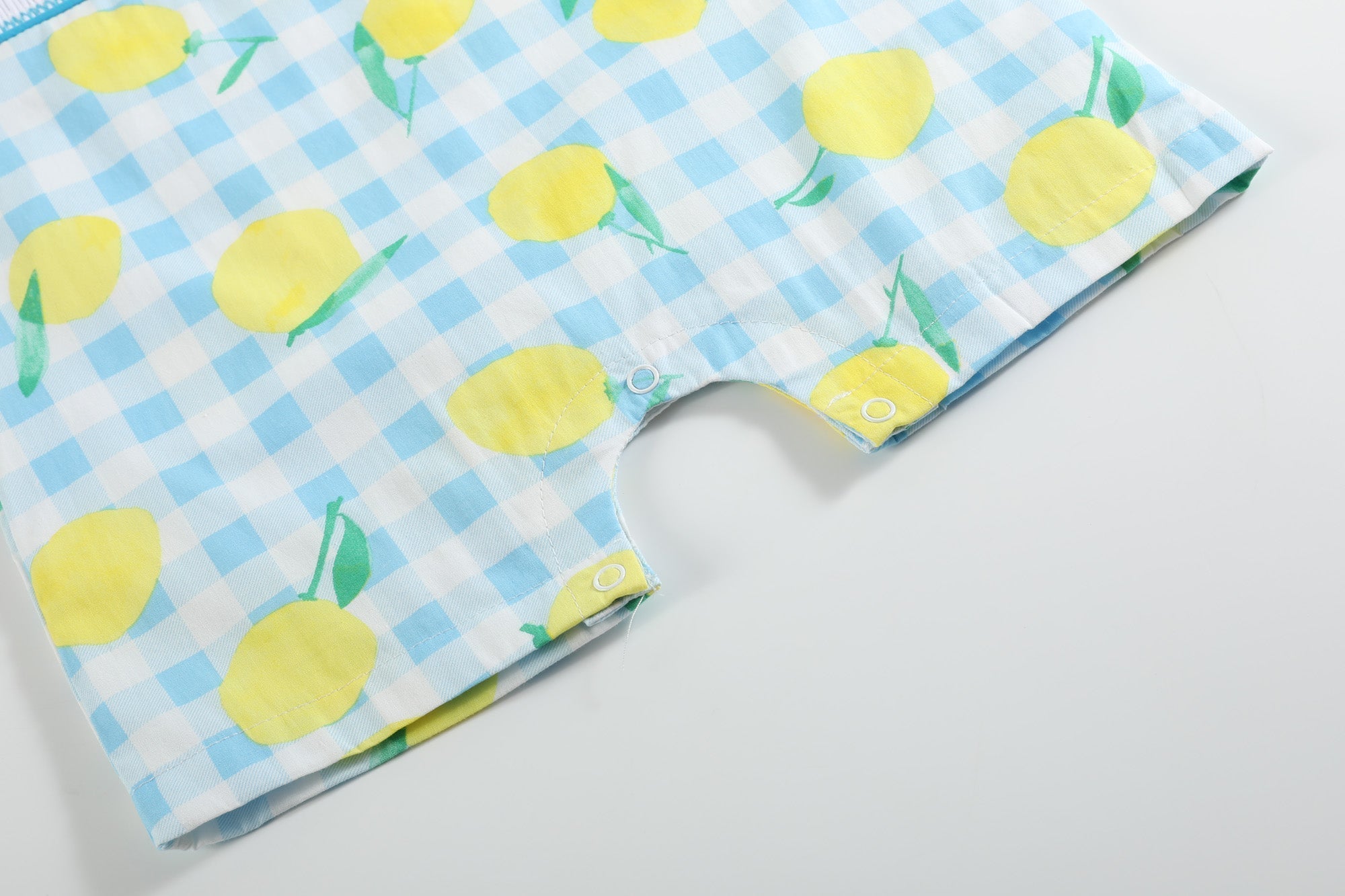Lemon Smocked Baby Shortalls