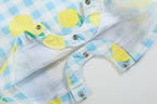 Lemon Smocked Baby Shortalls