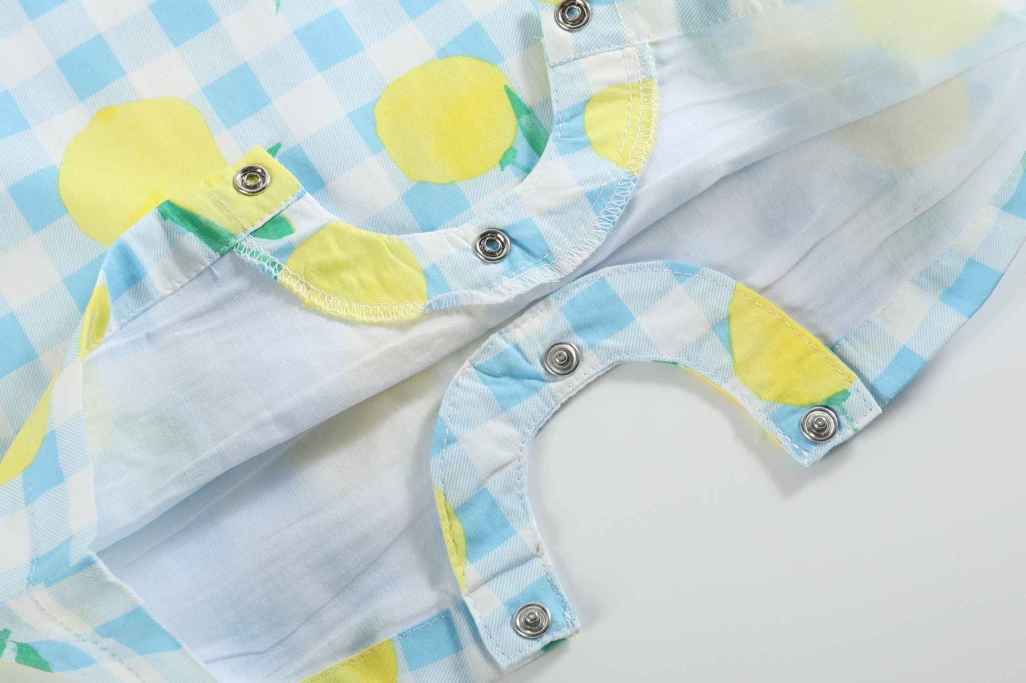 Lemon Smocked Baby Shortalls