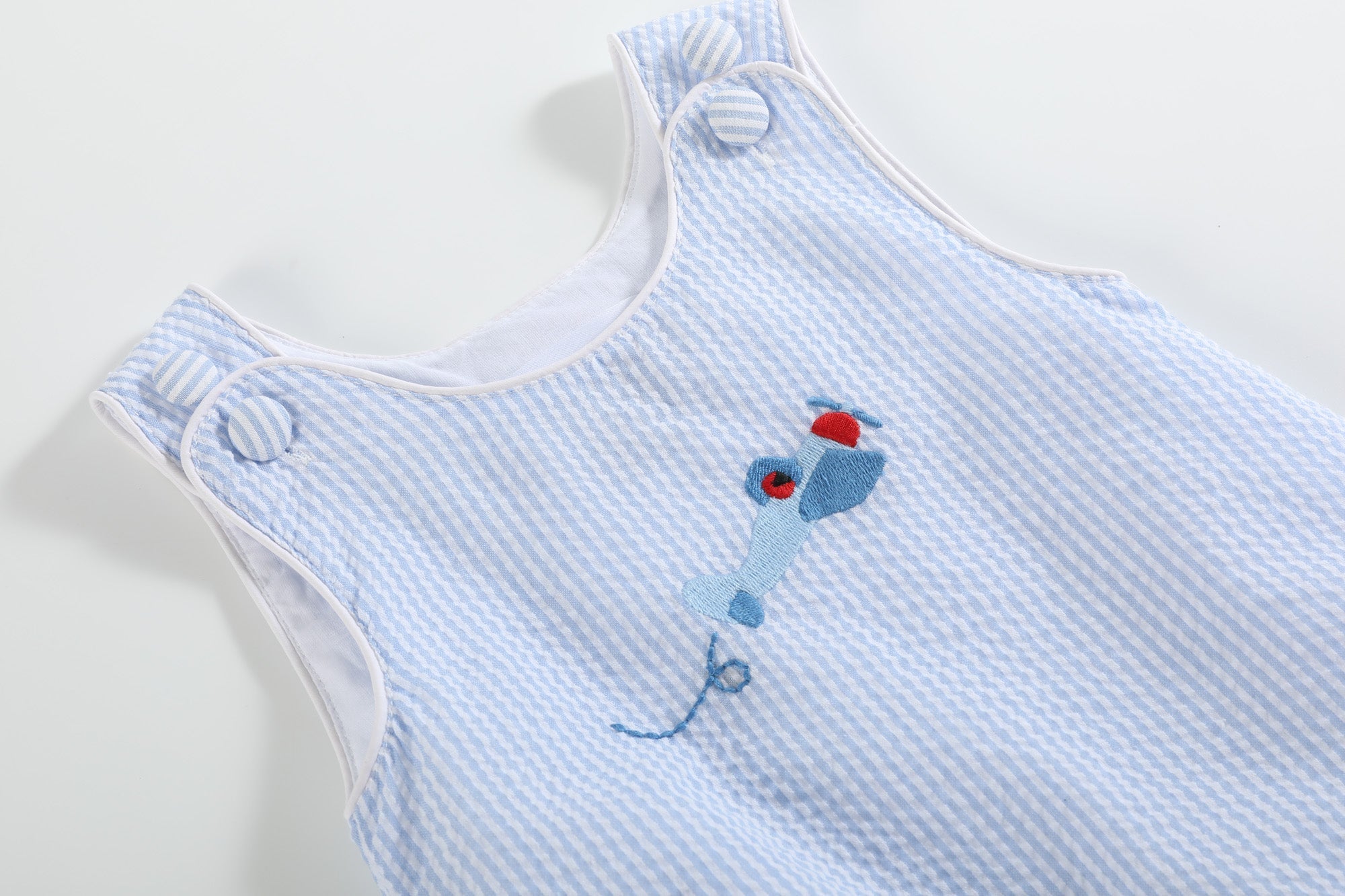 Light Blue Airplane Bubble Romper - Blissfully Lavender BoutiqueLil Cactus