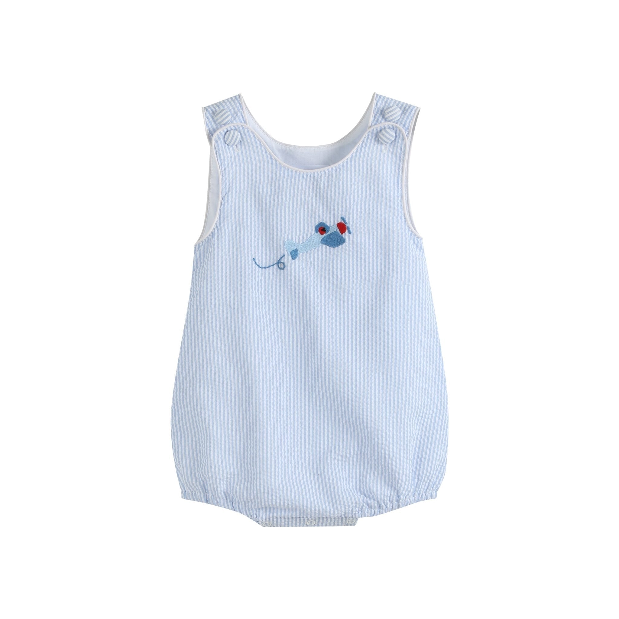 Light Blue Airplane Bubble Romper - Blissfully Lavender BoutiqueLil Cactus