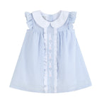 Light Blue Bunny Ruffle Yoke Dress