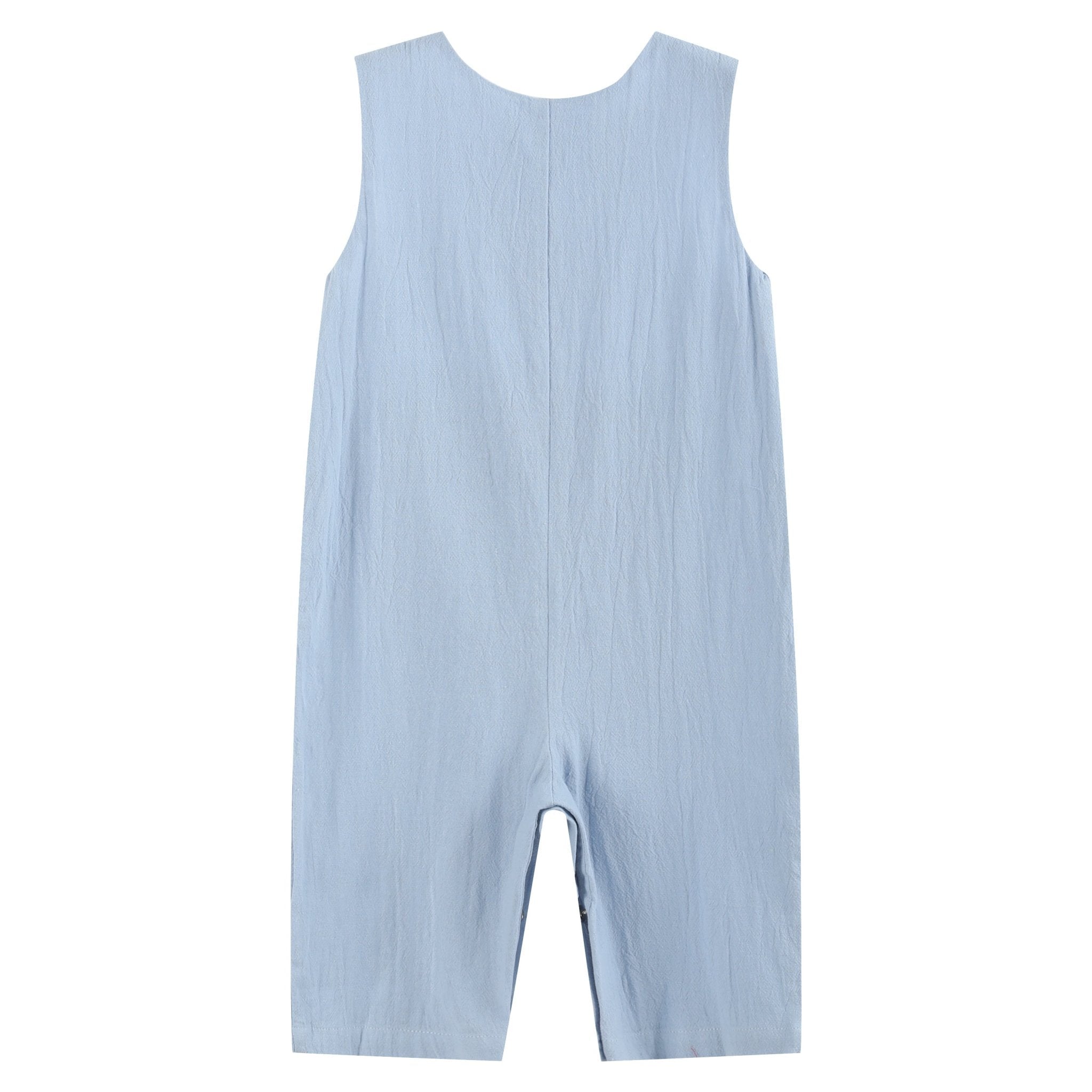 Light Blue Nativity Smocked Overalls