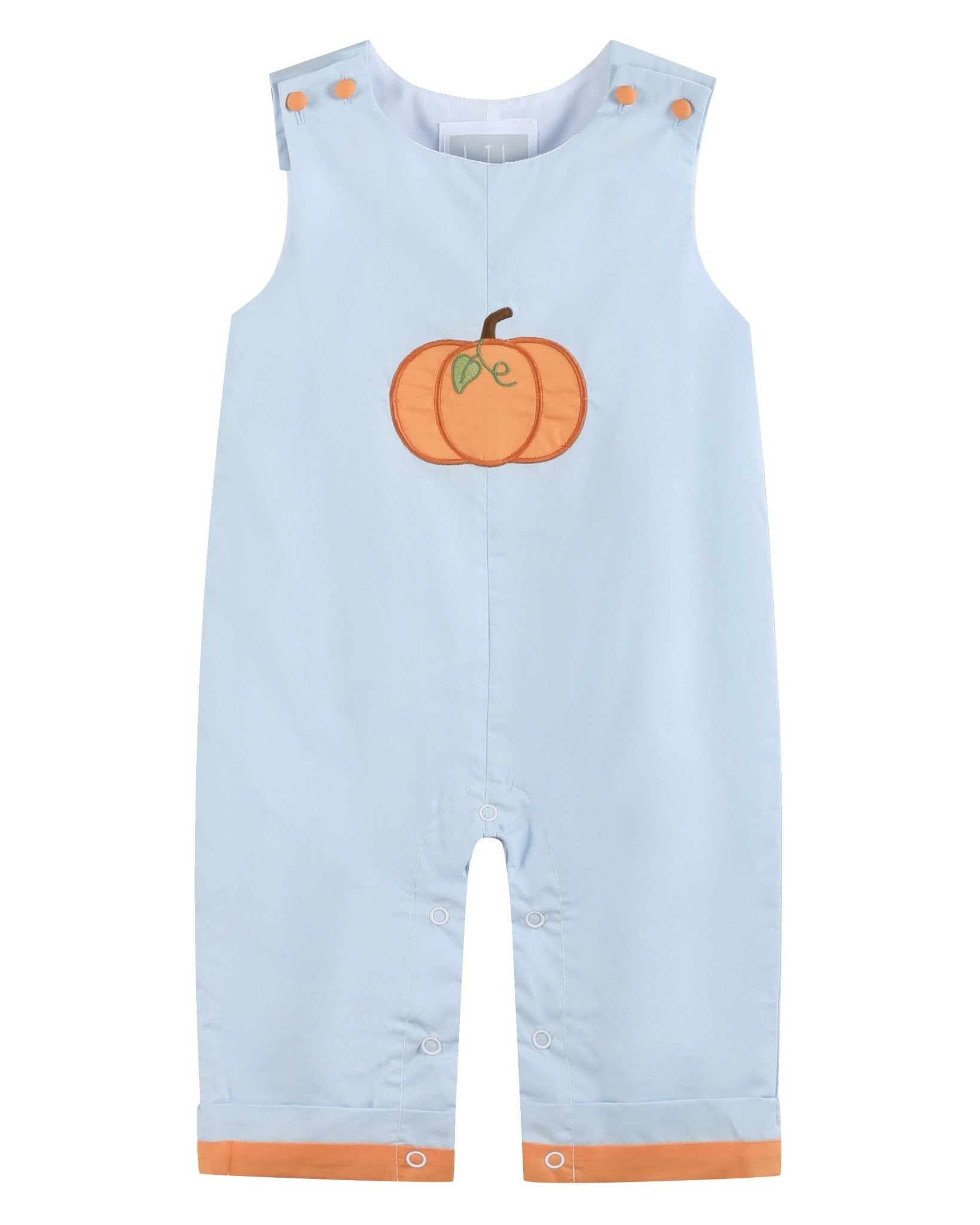 Light Blue Pumpkin Applique Longalls