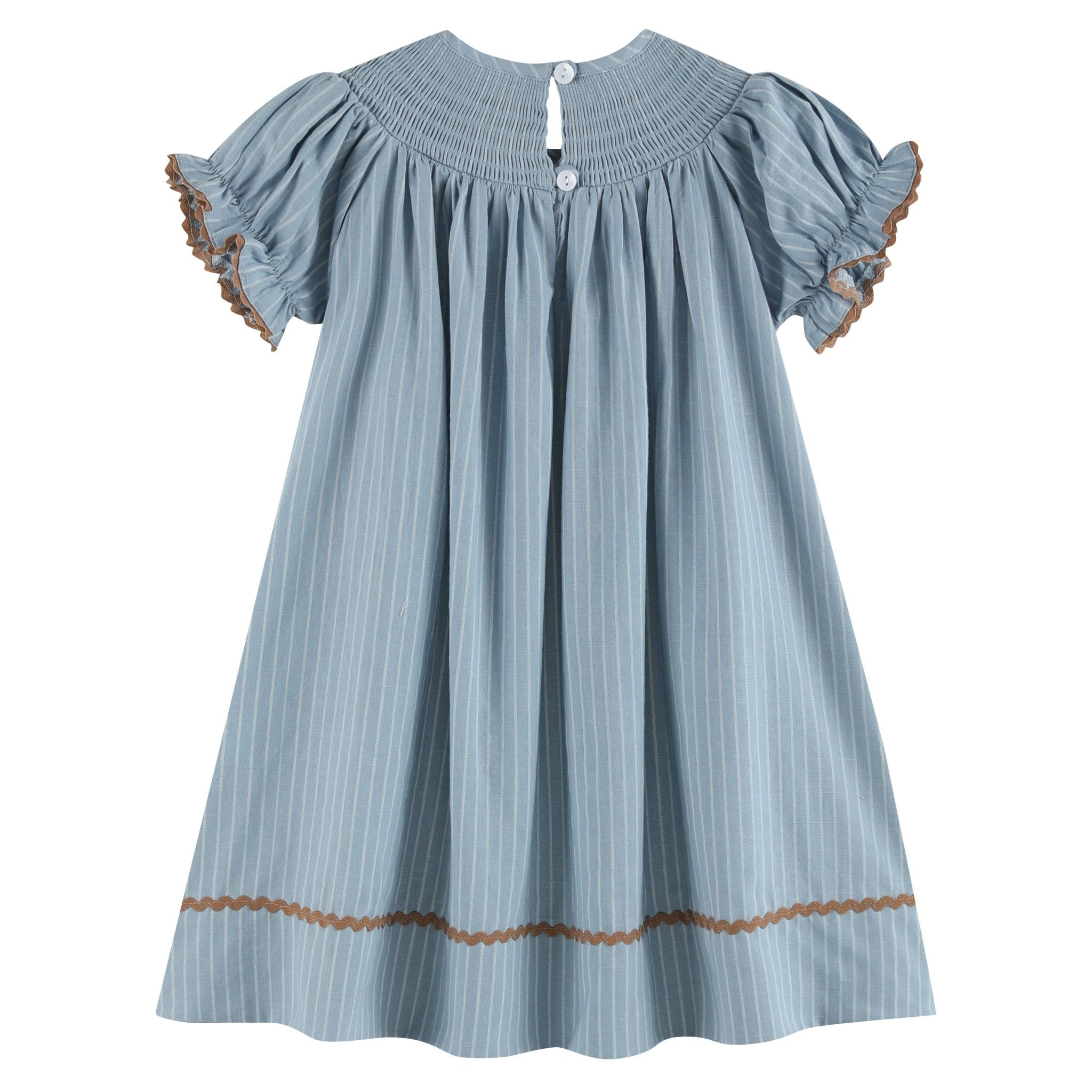 Puppy Smocked Bishop Dress
