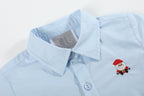 Light Blue Santa Dress Shirt