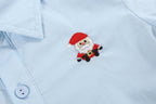 Light Blue Santa Dress Shirt