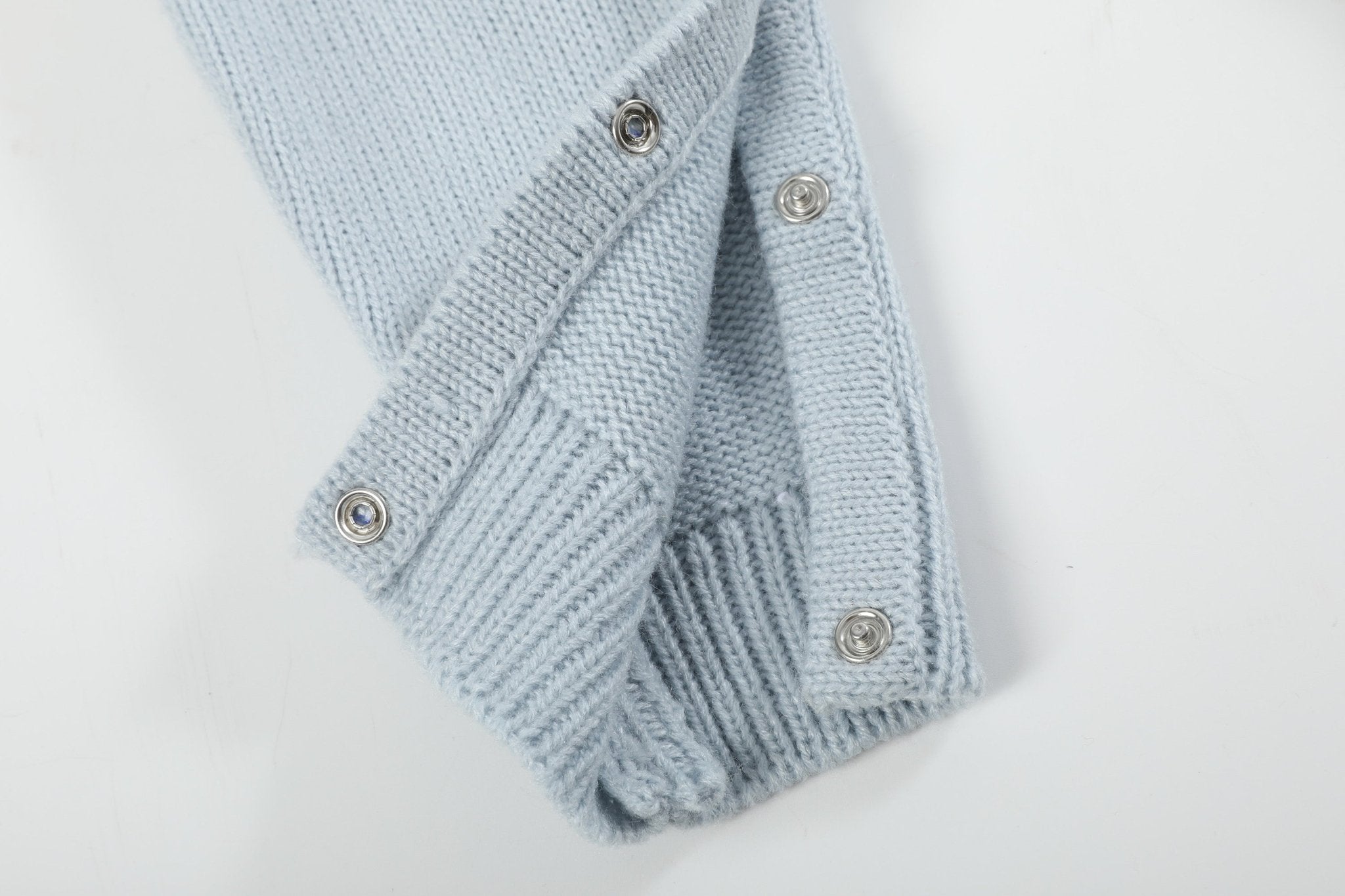 Light Blue Santa Knit Romper