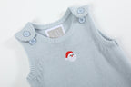 Light Blue Santa Knit Romper