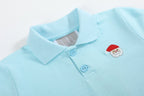 Light Blue Santa Polo Shirt