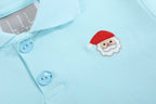 Light Blue Santa Polo Shirt