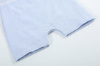 Light Blue Seersucker Bunny Smocked Shortalls