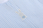 Light Blue Seersucker Easter Bunny Overalls
