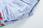 Light Blue Seersucker Watermelon Ruffle Romper - Blissfully Lavender BoutiqueLil Cactus
