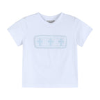 Light Blue Shorts and White Crosses Shirt Set