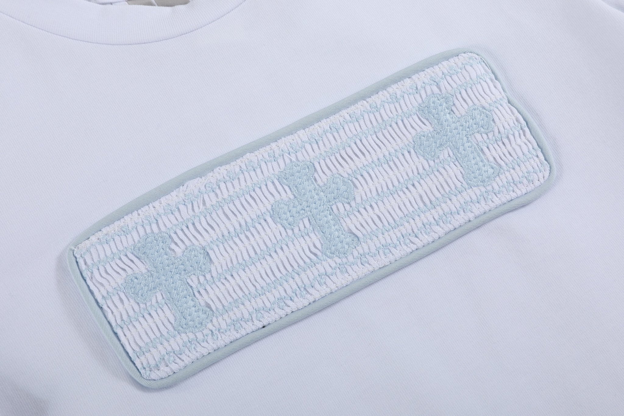 Light Blue Shorts and White Crosses Shirt Set