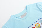 Light Blue Smocked School Shirt and Shorts Set - Blissfully Lavender BoutiqueLil Cactus