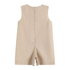 Light Brown Camping Applique Shortall