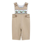 Light Brown Mallard Smocked Overalls