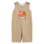 Light Brown Pumpkin Football Truck Overalls