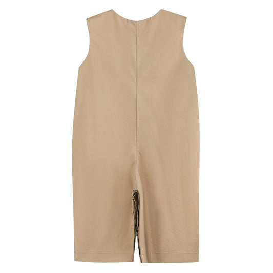 Light Brown Pumpkin Football Truck Overalls