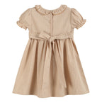 Light Brown Smocked Ruffle Dress