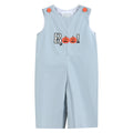 Light Gray 'Boo' Applique Overalls