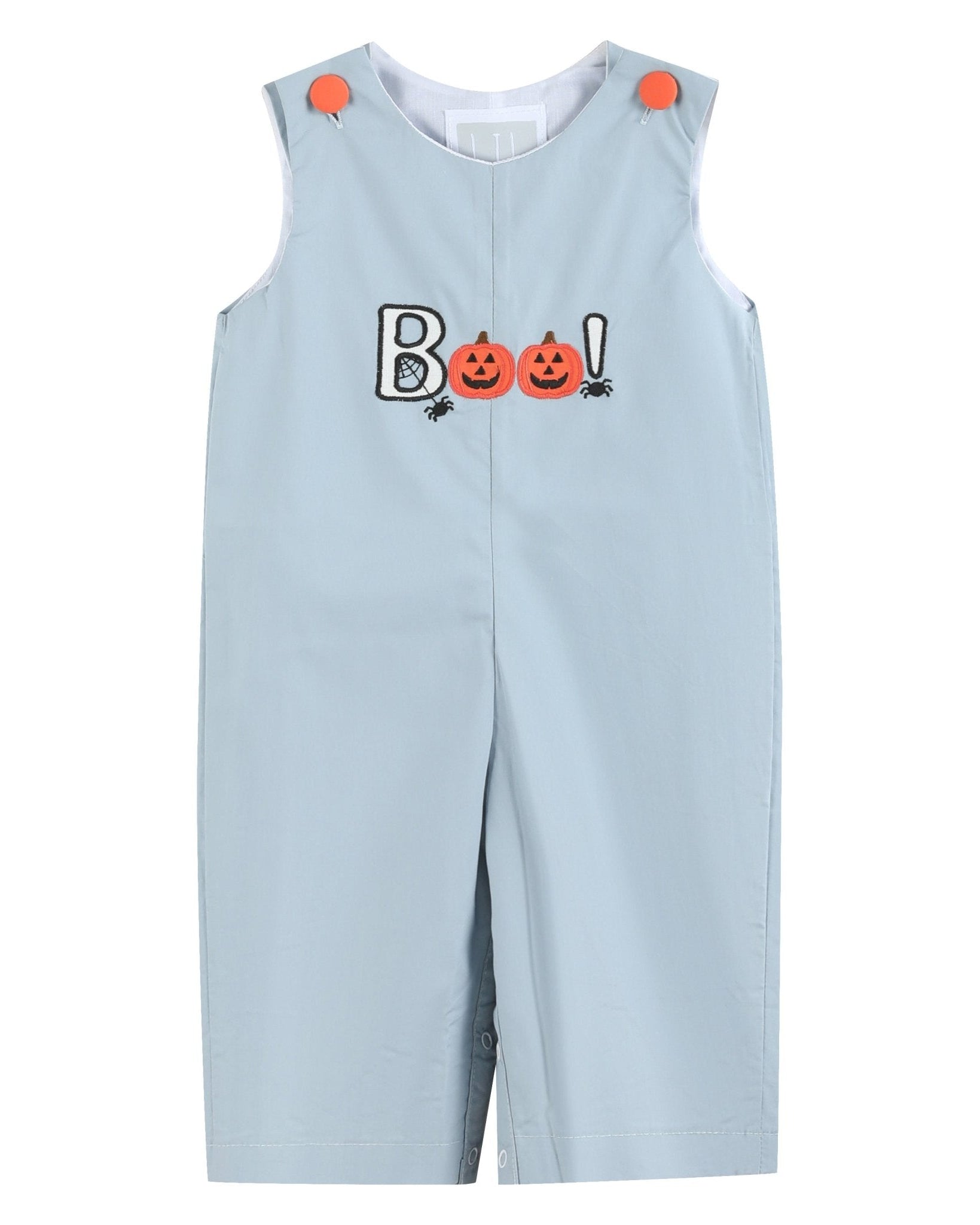 Light Gray 'Boo' Applique Longalls