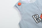 Light Gray 'Boo' Applique Overalls