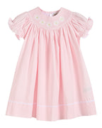 Light Pink Daisy Smocked Bishop Dress