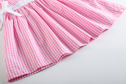 Light Pink Gingham A - Line Dress - Blissfully Lavender BoutiqueLil Cactus