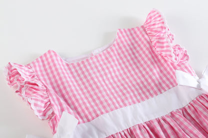Light Pink Gingham A - Line Dress - Blissfully Lavender BoutiqueLil Cactus