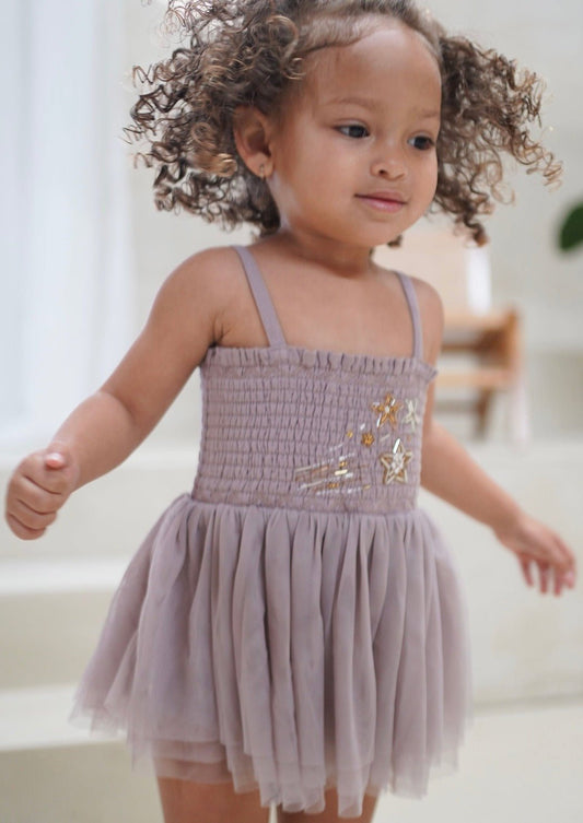 Lilac Organic Muslin Tutu Romper - Blissfully Lavender BoutiqueLe Petit Lapin