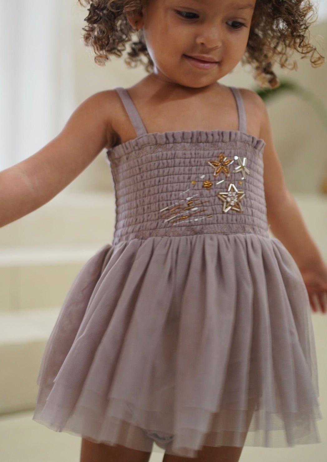 Lilac Organic Muslin Tutu Romper - Blissfully Lavender BoutiqueLe Petit Lapin